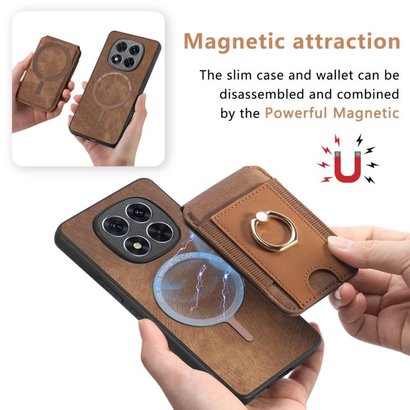 Cover Xiaomi Redmi Note 14 Pro 5g Telefon Etui Magnetisk Kortholder Med Lodret Klap