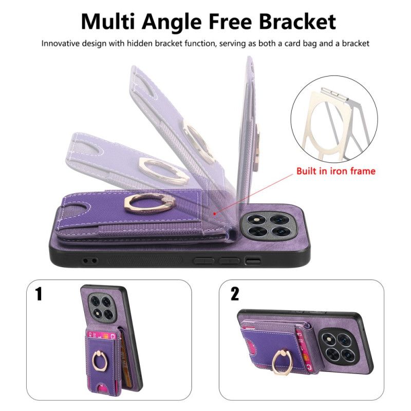 Cover Xiaomi Redmi Note 14 Pro 5g Telefon Etui Magnetisk Kortholder Med Lodret Klap