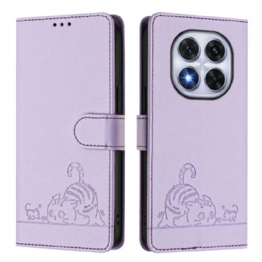 Flip Cover Til Xiaomi Redmi Note 14 Pro 5g Rfid-beskyttelse Kattemotiv