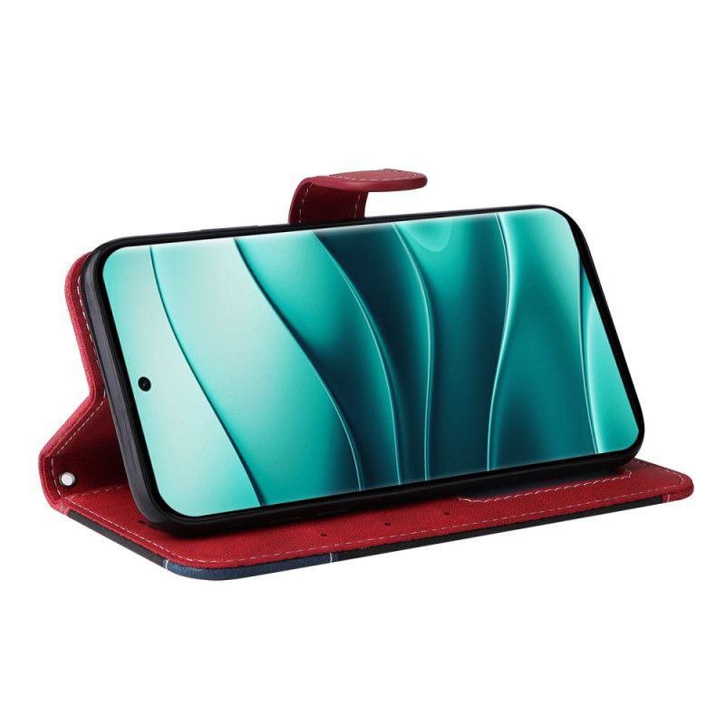 Flip Cover Til Xiaomi Redmi Note 14 Pro 5g Trefarvet Rem