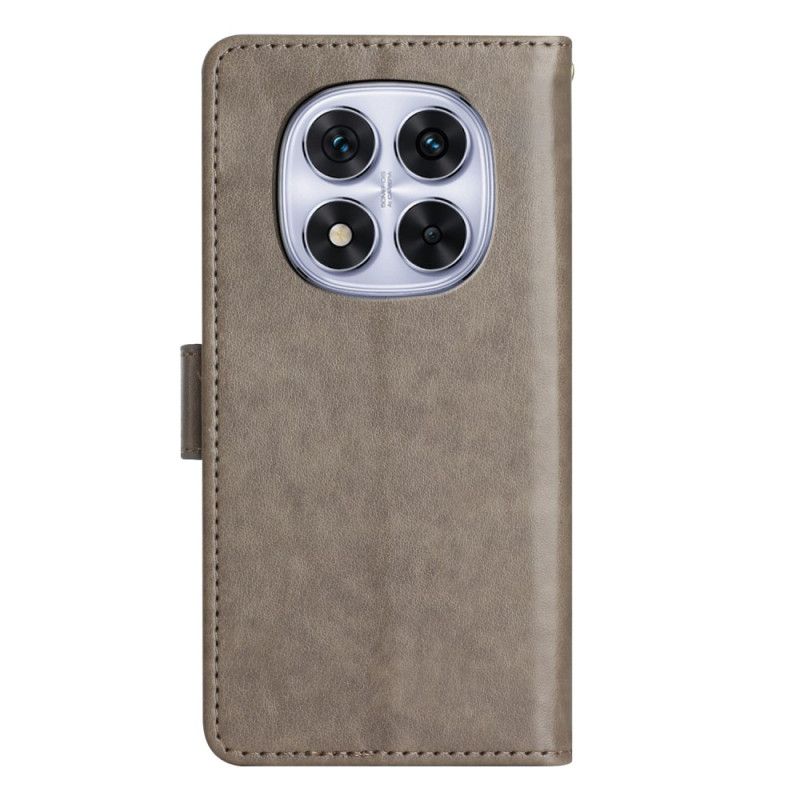 Flip Cover Xiaomi Redmi Note 14 Pro 5g Sommerfugle- Og Blomsterprint