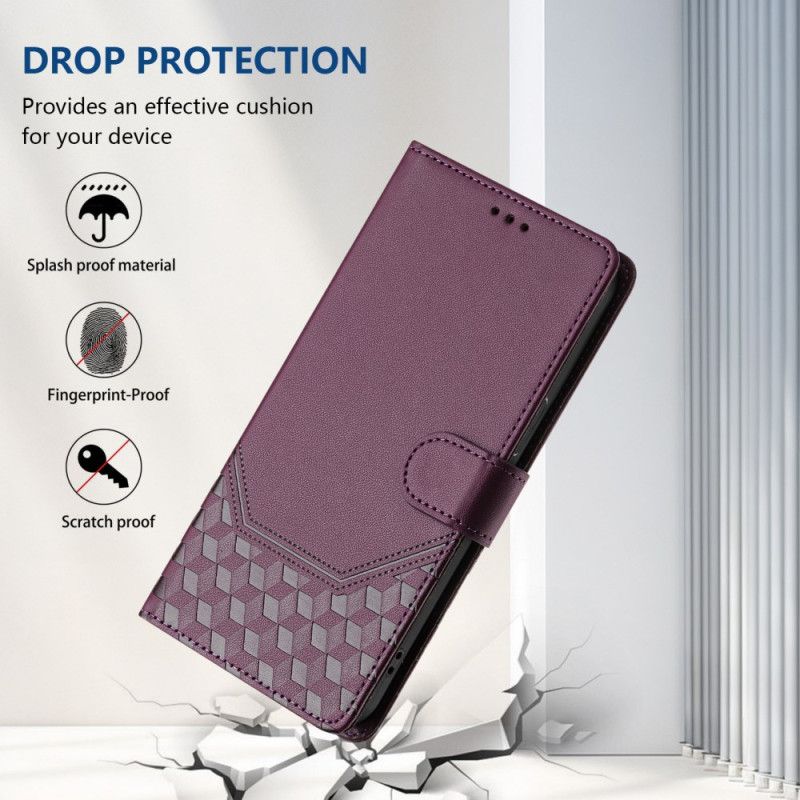 Læder Cover Xiaomi Redmi Note 14 Pro 5g Honeycomb