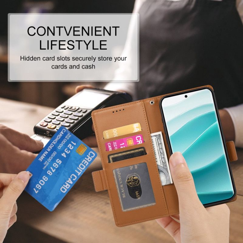 Læder Cover Xiaomi Redmi Note 14 Pro 5g Stilfuld