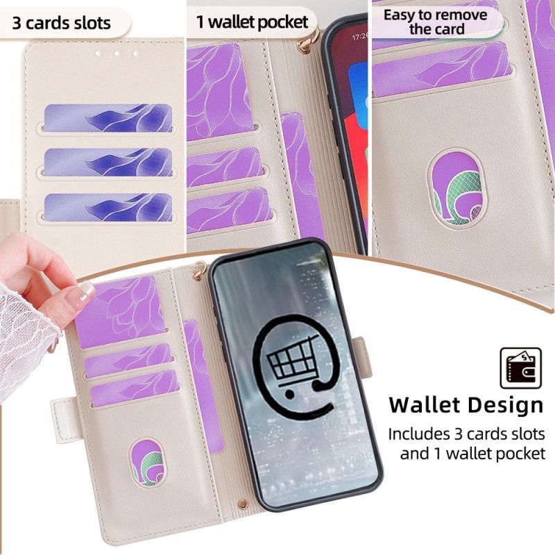 Læder Cover Xiaomi Redmi Note 14 Pro 5g Telefon Etui Guldlås