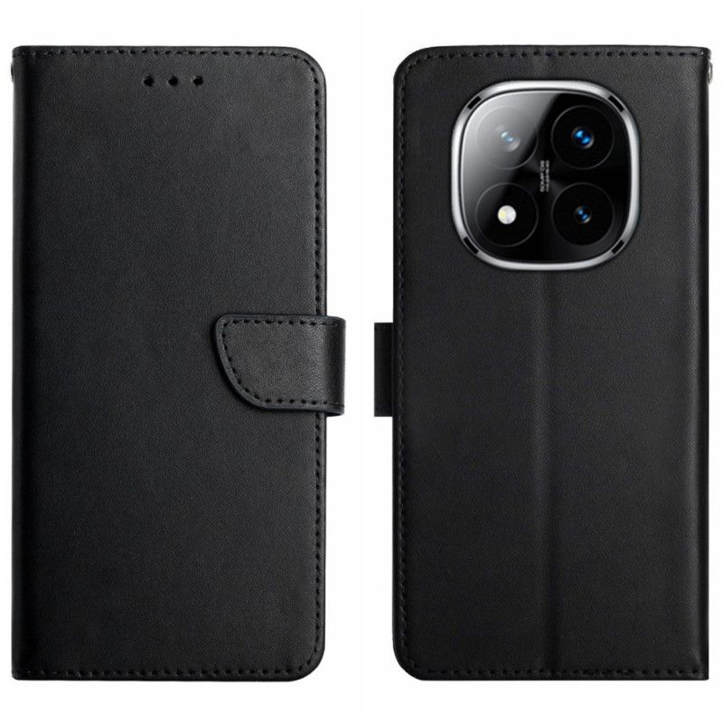Læder Cover Xiaomi Redmi Note 14 Pro 5g Telefon Etui Nappalæder