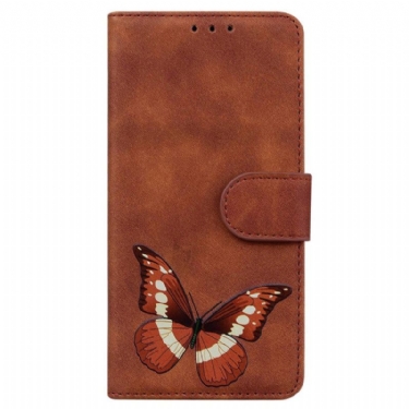 Læder Cover Xiaomi Redmi Note 14 Pro 5g Telefon Etui Sommerfugl