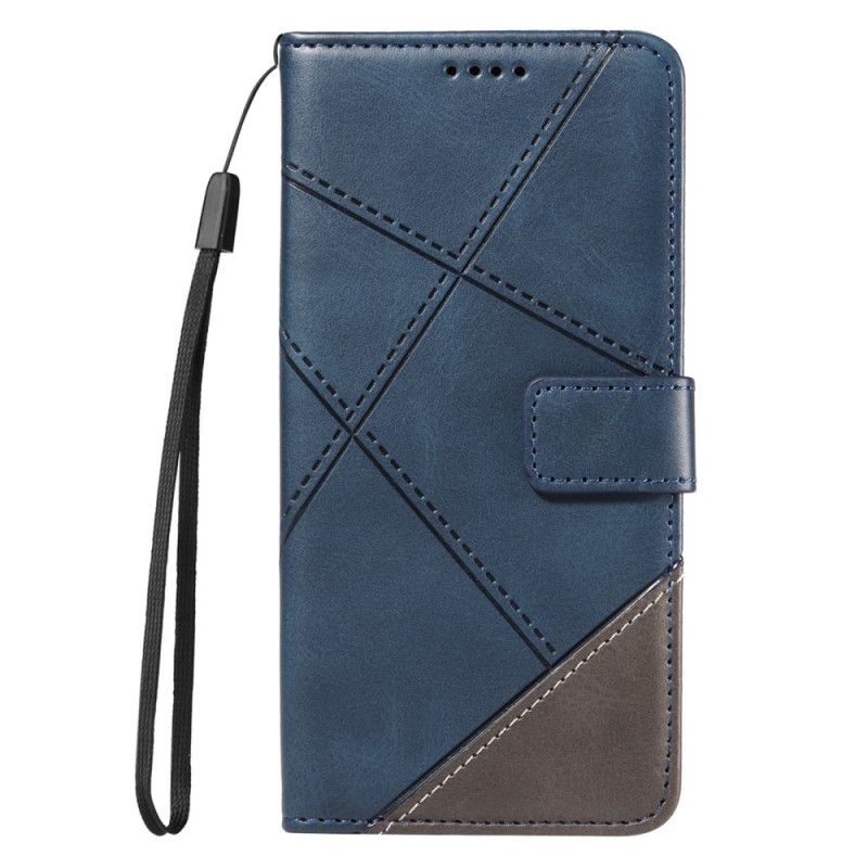 Læder Cover Xiaomi Redmi Note 14 Pro 5g Telefon Etui Tofarvede Remlinjer