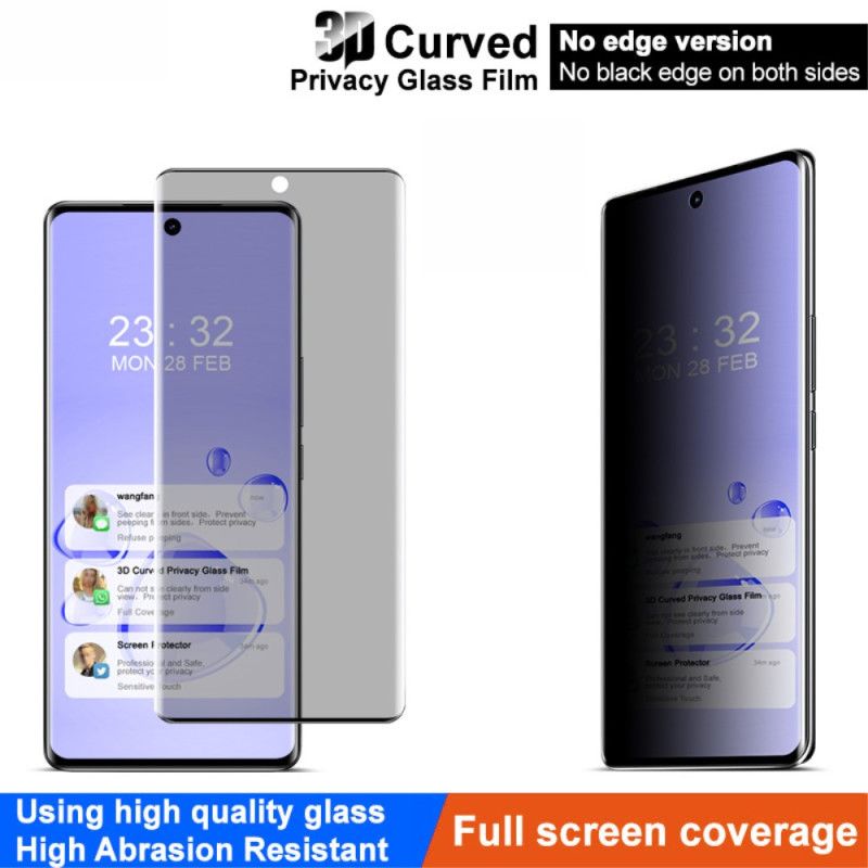 Anti-spion Hærdet Glasskærmbeskytter Til Vivo V30 5g