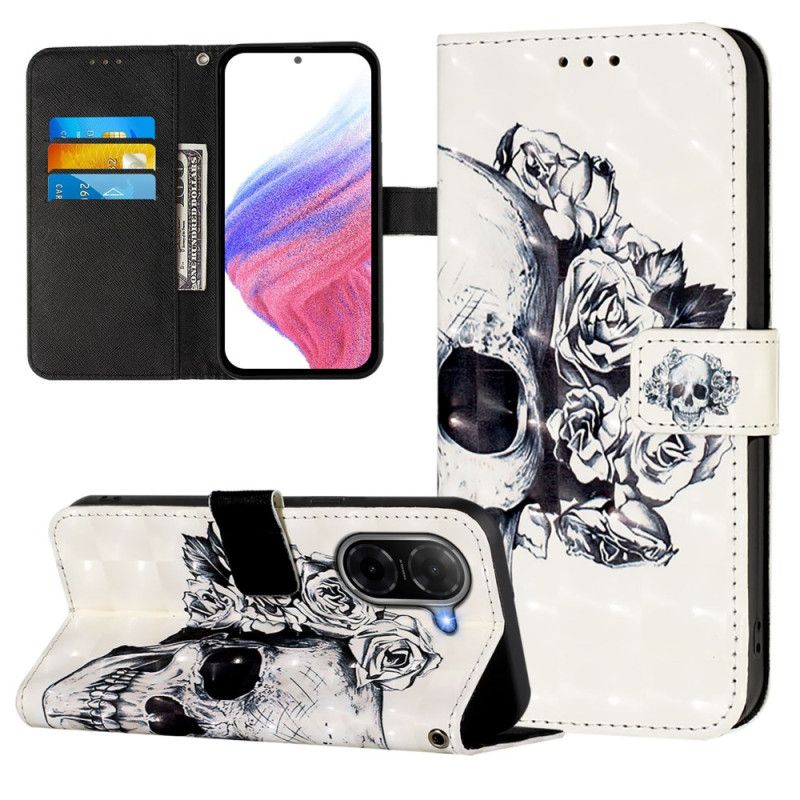 Flip Cover Poco C71 Blomsterkranie