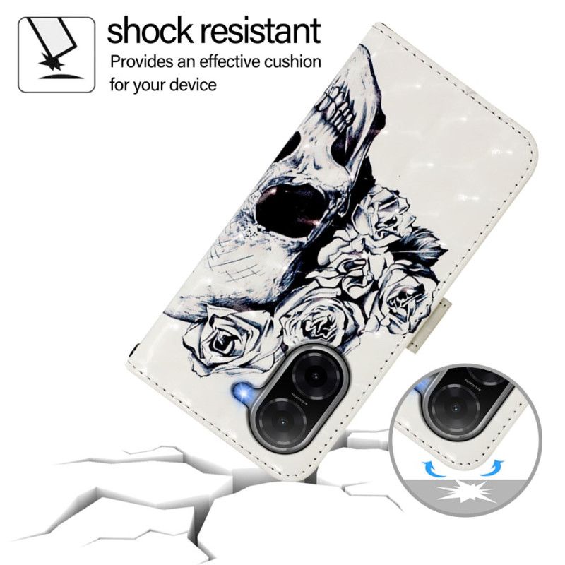 Flip Cover Poco C71 Blomsterkranie