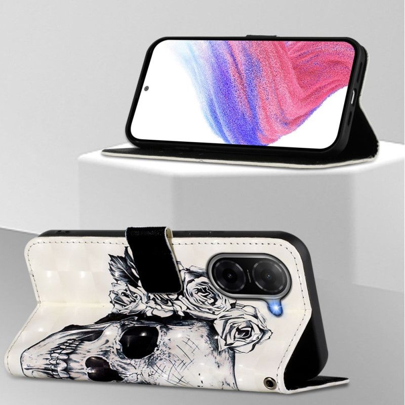 Flip Cover Poco C71 Blomsterkranie