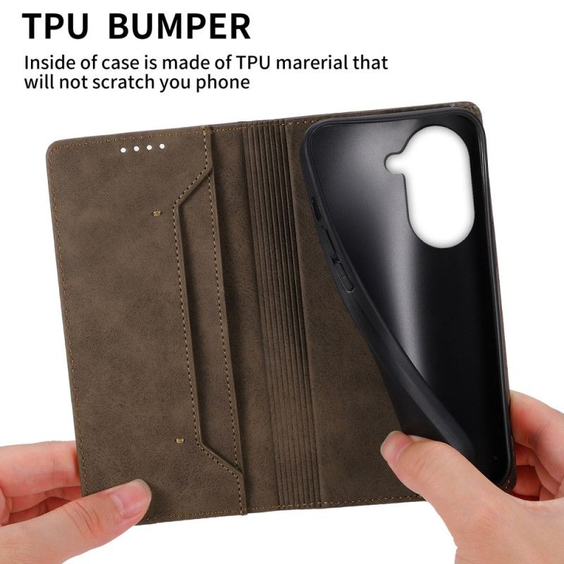 Flip Cover Poco C71 Brun Kunstlæder