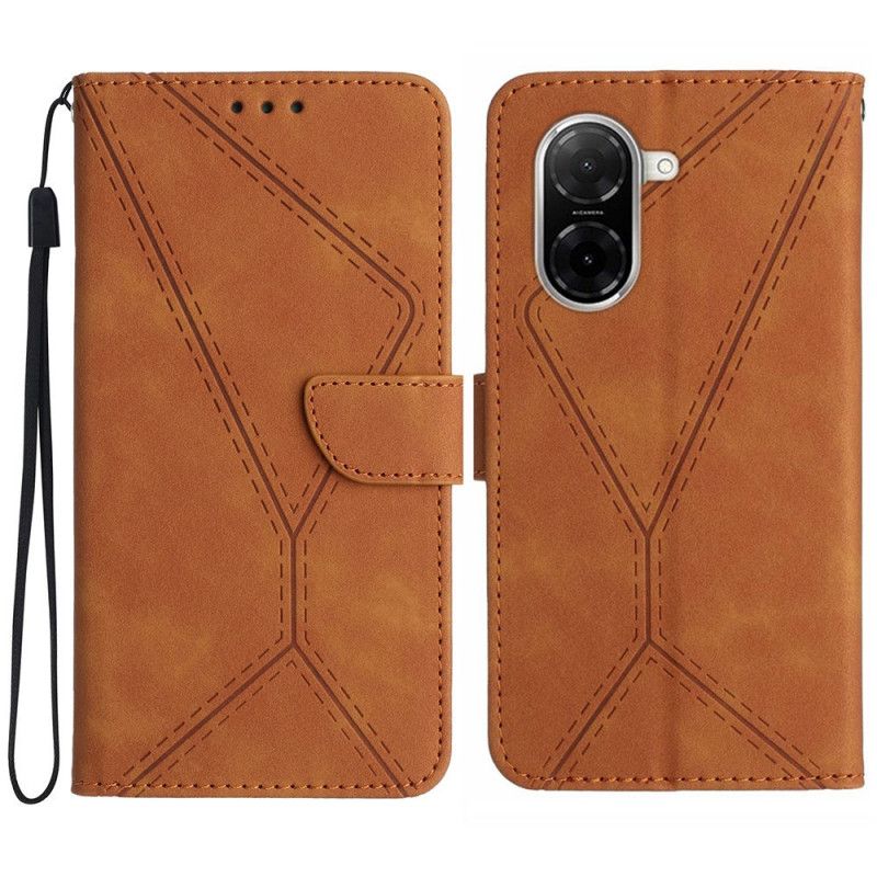 Flip Cover Poco C71 Linjer Og Træk