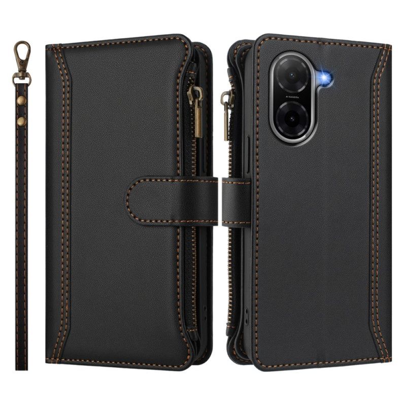 Flip Cover Poco C71 Pung Med 9 Kortpladser Og Snor