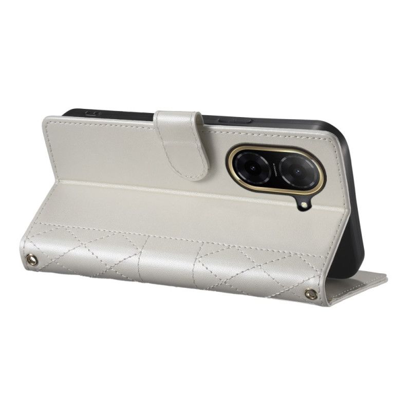 Flip Cover Poco C71 Quiltet Med Rem Og Skulderrem