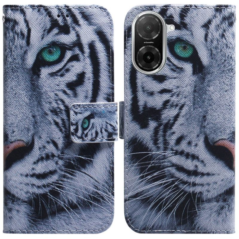 Flip Cover Til Poco C71 Hvid Tiger