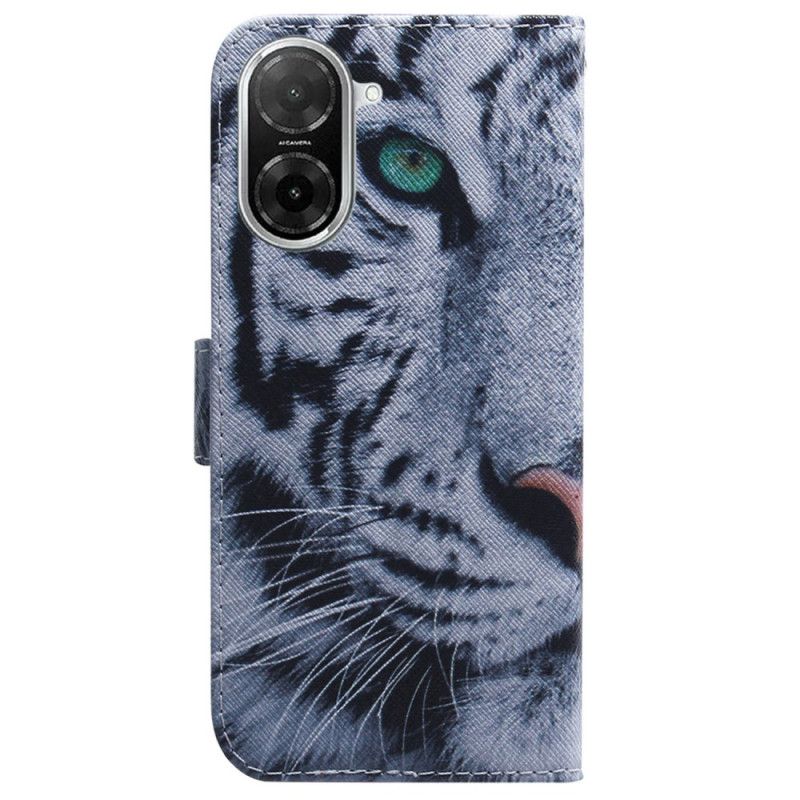 Flip Cover Til Poco C71 Hvid Tiger
