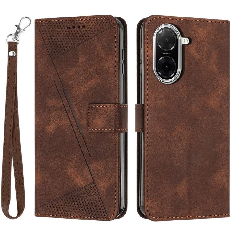 Flip Cover Til Poco C71 Linjedesign Med Rem