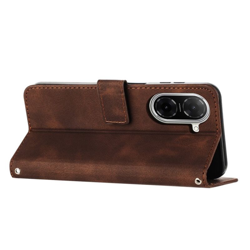 Flip Cover Til Poco C71 Linjedesign Med Rem