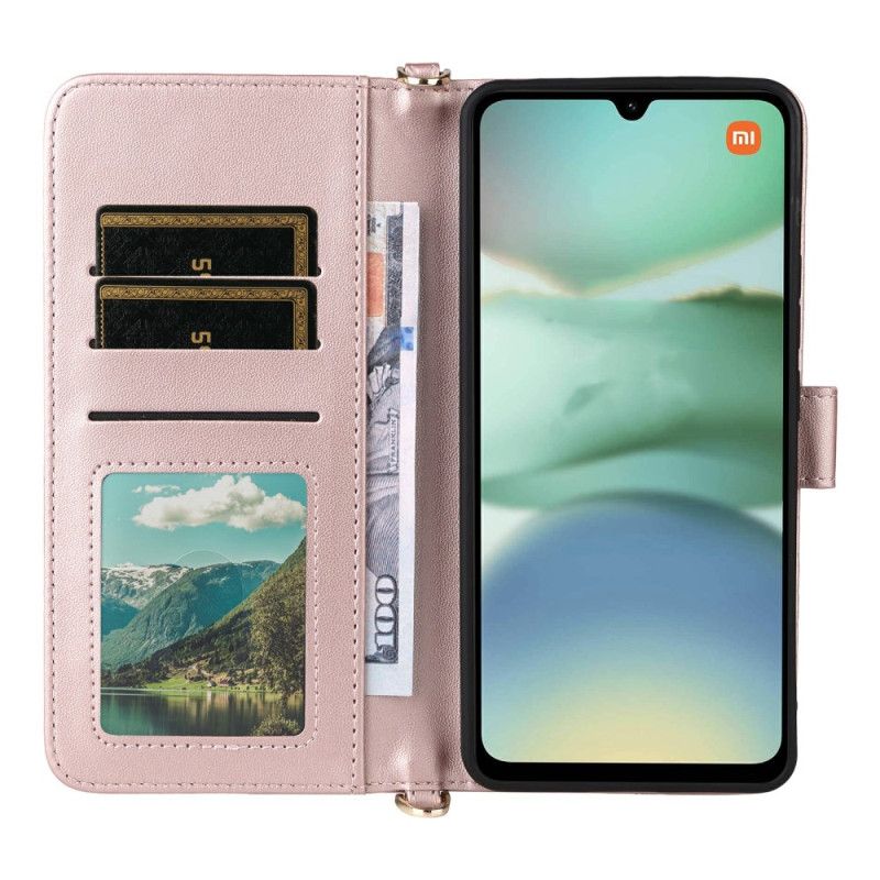 Flip Cover Til Poco C71 Quiltet Pung Med Rem Og Skulderrem