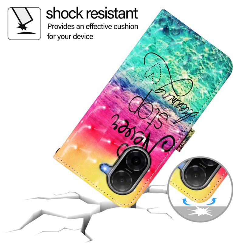 Flip Cover Til Poco C71 Stop Aldrig Med At Drømme