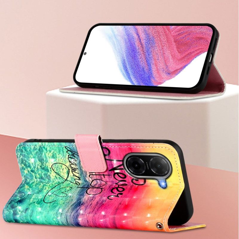 Flip Cover Til Poco C71 Stop Aldrig Med At Drømme