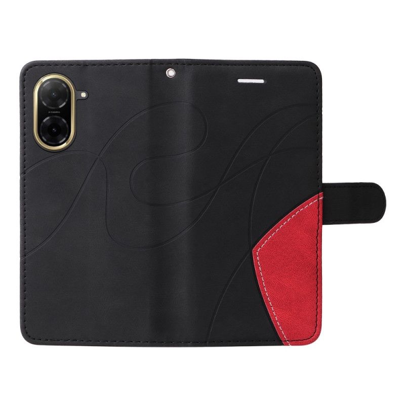 Flip Cover Til Poco C71 Tofarvet Krusning