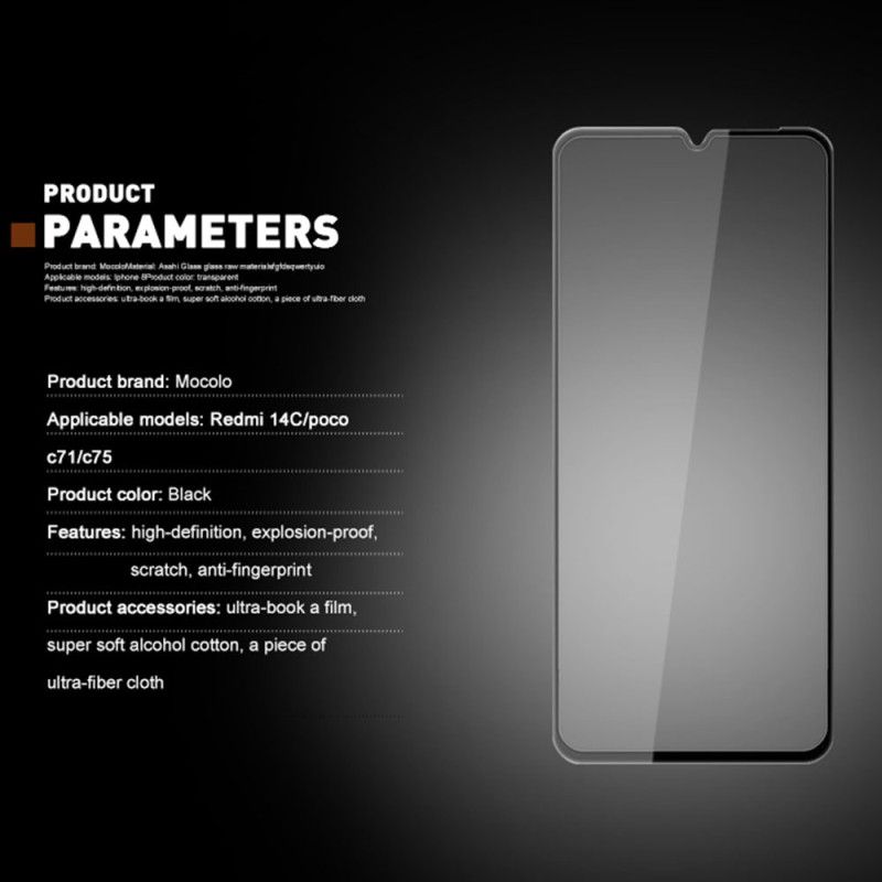 Fuld Skærmbeskytter I Hærdet Glas Til Poco C71 Mocolo