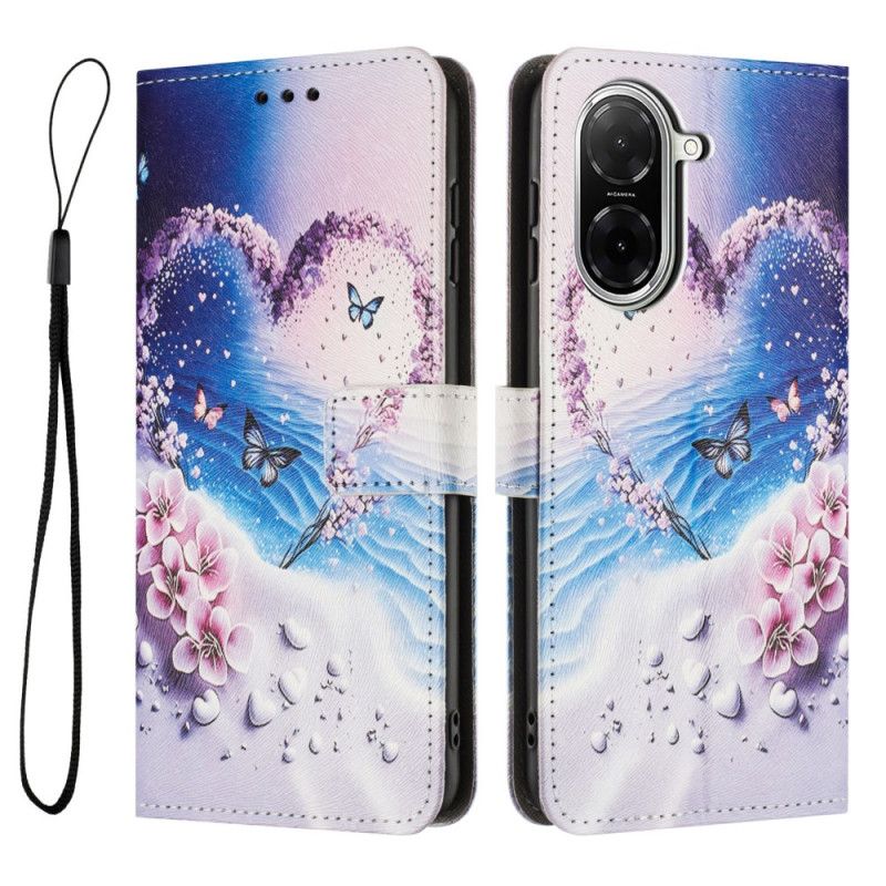 Læder Cover Poco C71 Hjerte