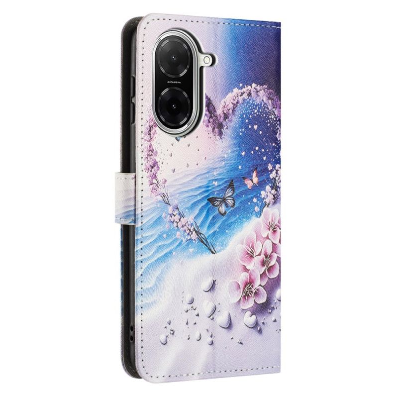 Læder Cover Poco C71 Hjerte