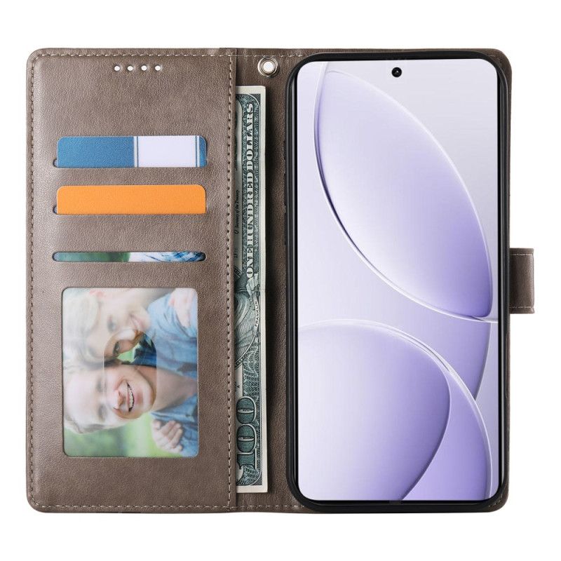 Læder Cover Poco C71 Telefon Etui Blomsterprint