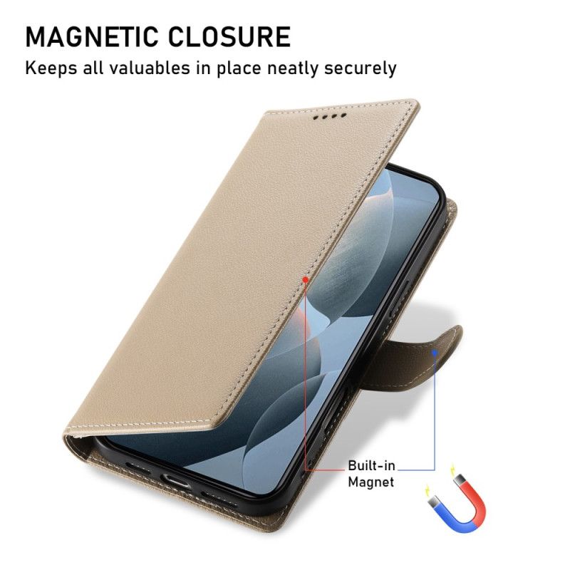 Læder Cover Poco C71 Telefon Etui Ensfarvet