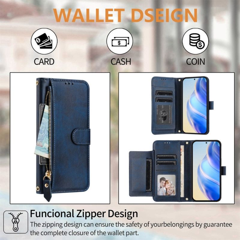 Læder Cover Poco C71 Telefon Etui Pung Med Rem