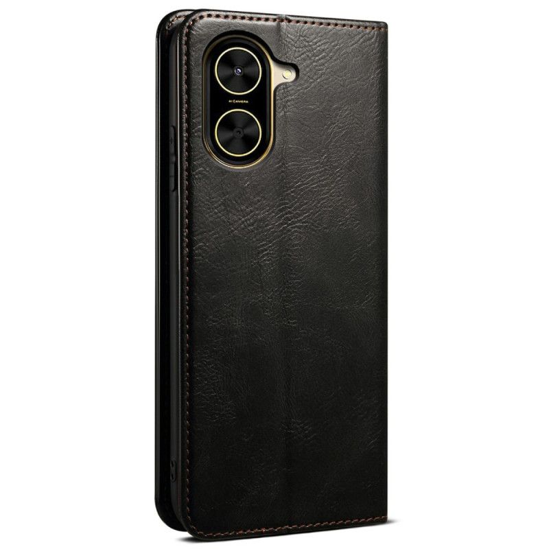 Læder Cover Poco C71 Telefon Etui Vokset Kunstlæder