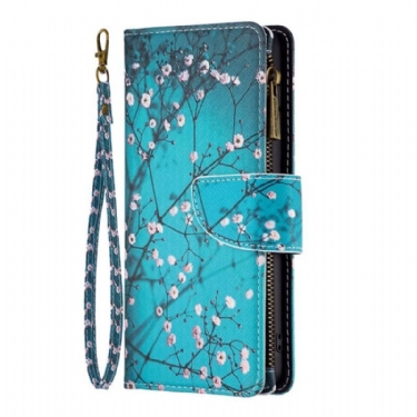 Flip Cover iPhone 14 Pro Punge Etui Træ Tegnebog