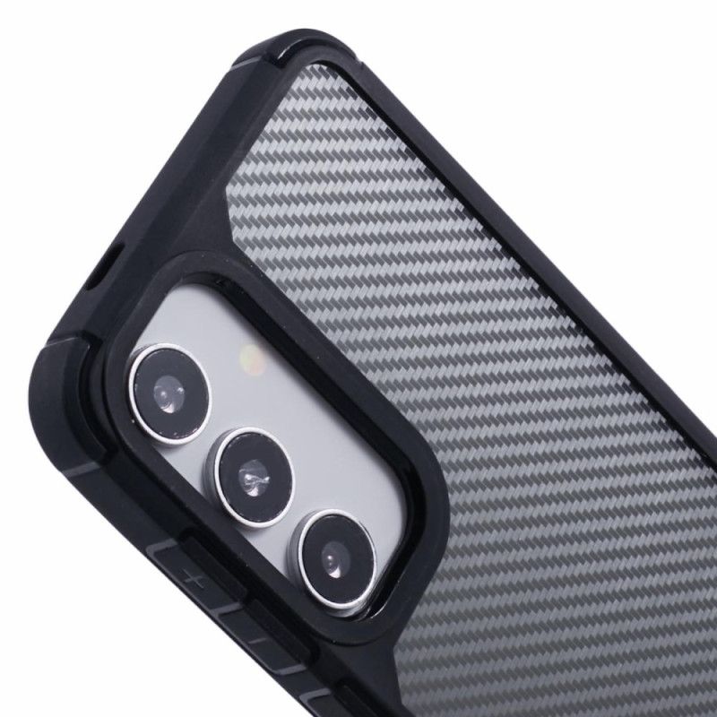 Cover Samsung Galaxy S25 5g Gennemsigtig Kulfibertekstur