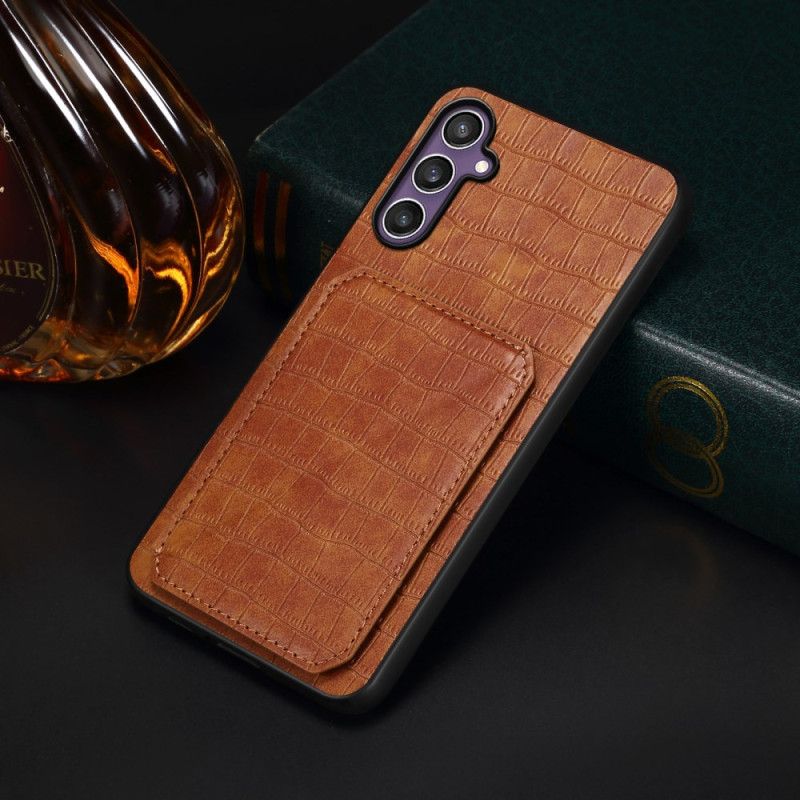 Cover Samsung Galaxy S25 5g Kortholder Med Krokodilletekstur