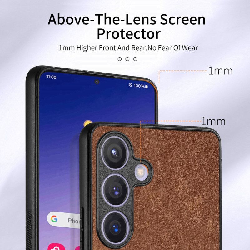 Cover Samsung Galaxy S25 5g Kortholder Og Ring I Læderlook