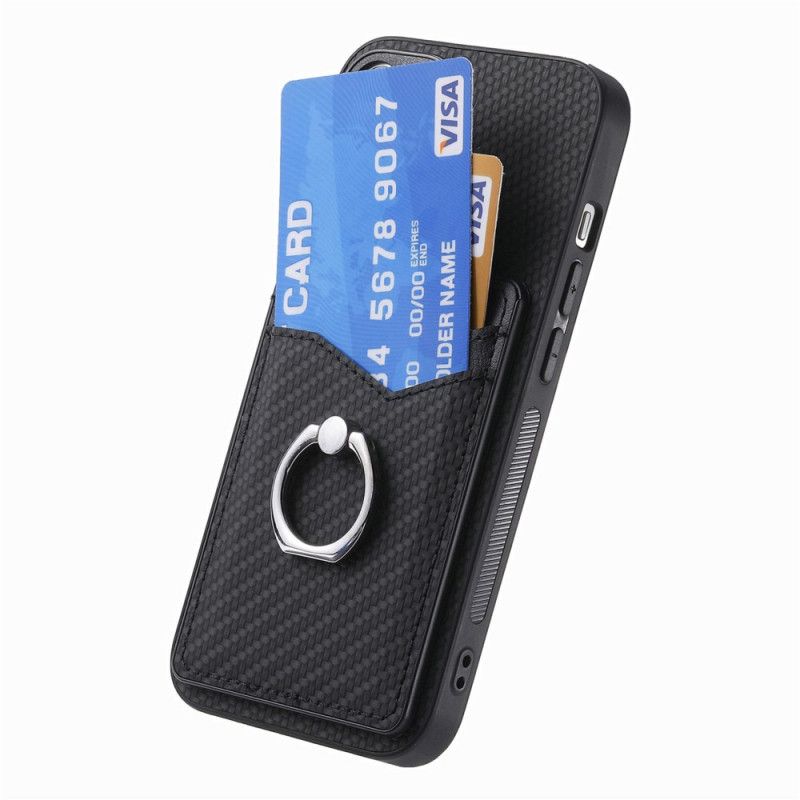 Cover Samsung Galaxy S25 5g Kortholder Og Ringholder I Kulfiber