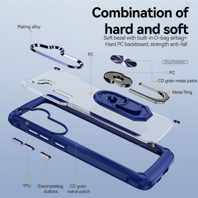 Cover Samsung Galaxy S25 5g Telefon Etui Klar Med Integreret Stativ