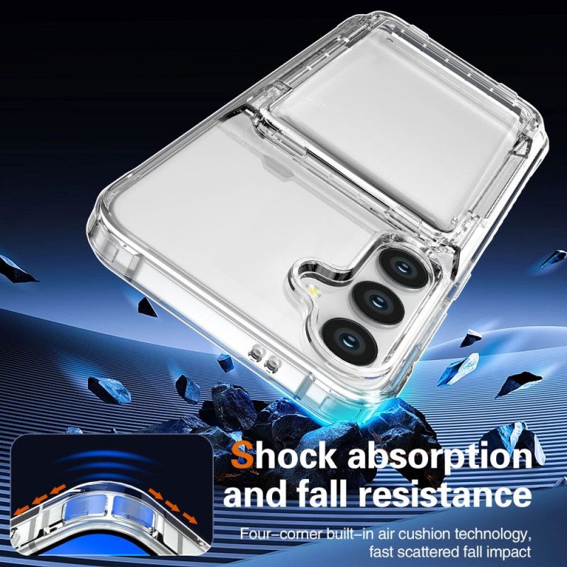 Cover Samsung Galaxy S25 5g Transparent Med Indbygget Kortholder