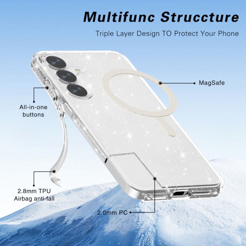 Cover Til Samsung Galaxy S25 5g Glitterbagside Magsafe-kompatibel