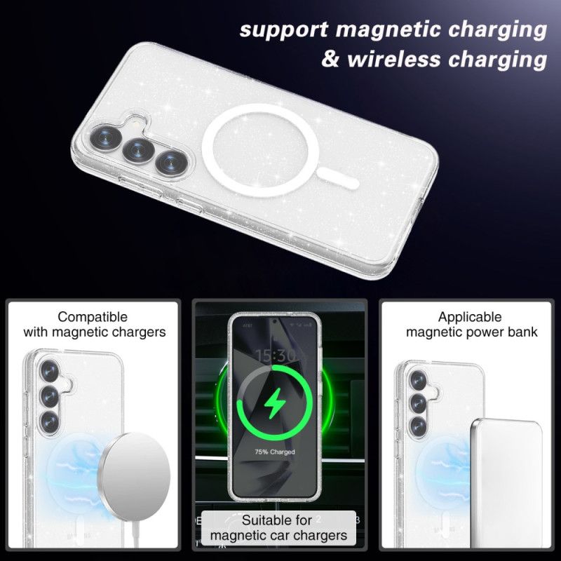 Cover Til Samsung Galaxy S25 5g Glitterbagside Magsafe-kompatibel