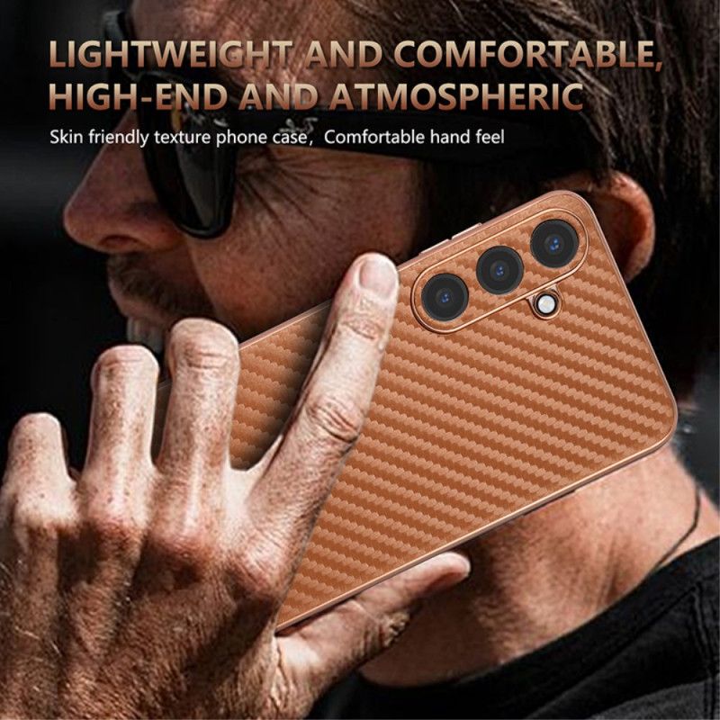 Cover Til Samsung Galaxy S25 5g Kulfibertekstur