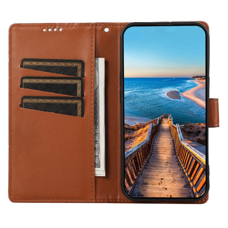 Flip Cover Samsung Galaxy S25 5g Linjer Og 3 Kortholdere