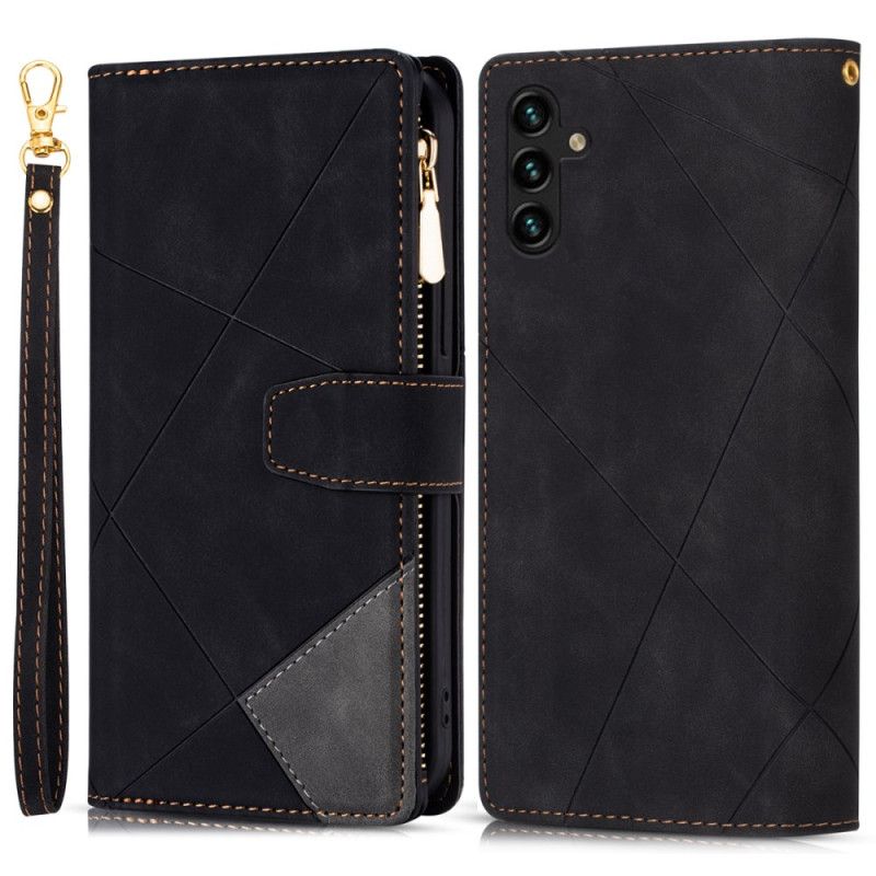 Flip Cover Samsung Galaxy S25 5g Pung Med Geometrisk Mønster