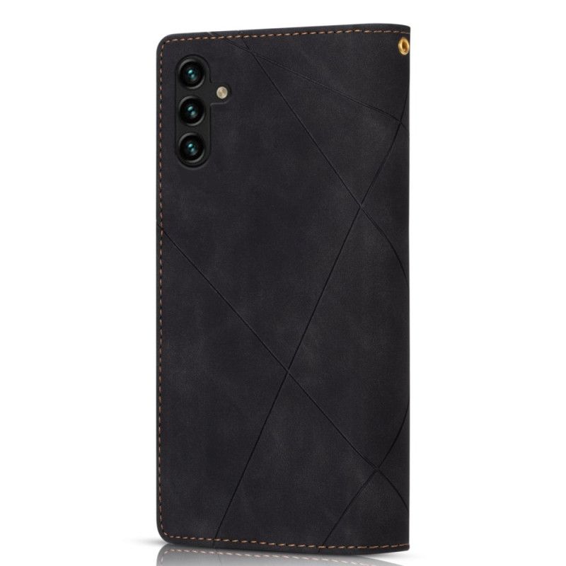 Flip Cover Samsung Galaxy S25 5g Pung Med Geometrisk Mønster