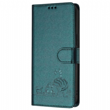 Flip Cover Samsung Galaxy S25 5g Rfid-beskyttende Kattemotiv