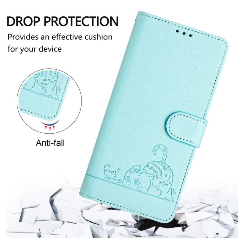 Flip Cover Samsung Galaxy S25 5g Rfid-beskyttende Kattemotiv