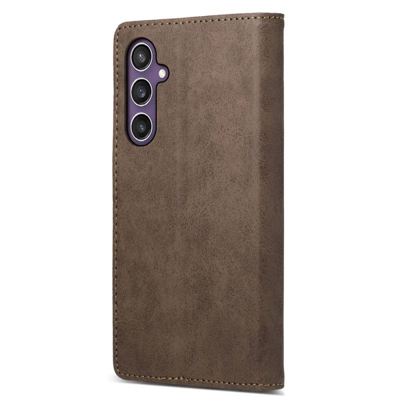 Flip Cover Samsung Galaxy S25 5g Rfid-blokerende Lædereffekt